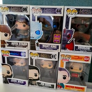 Funko Pop bundle Game of Thrones, John Wick, Mister Rogers
